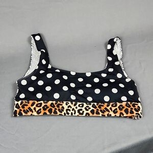 PINK - Women's Sports Bra - Polka Dot/Animal Print - Sz L